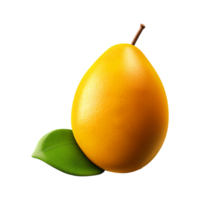 ai généré 3d mangue isolé des fruits sur transparent Contexte png