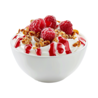 ai gegenereerd yoghurt kom geïsoleerd Aan transparant achtergrond png