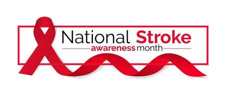 National Stroke awareness month is observed each year during May. Template for background, banner, card, poster design. Vector EPS10 illustration.