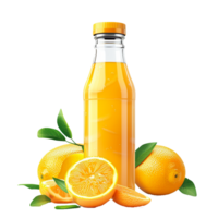 ai genererad juice flaska png isolerat på transparent bakgrund