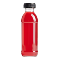 ai generiert Saft Flasche png isoliert auf transparent Hintergrund