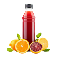 AI generated Juice bottle png isolated on transparent background