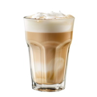 AI generated Latte in coffee cup png isolated on transparent background