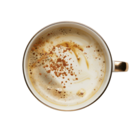 AI generated Latte in coffee cup png isolated on transparent background