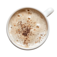 AI generated Latte in coffee cup png isolated on transparent background