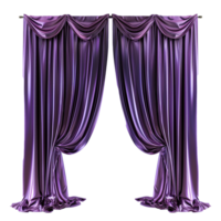 AI generated Silk curtain png isolated on transparent background