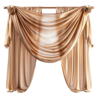 AI generated Silk curtain png isolated on transparent background