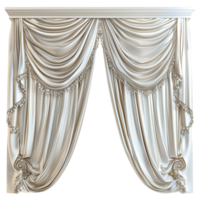 AI generated Silk curtain png isolated on transparent background