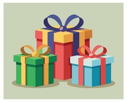 Big pile of colorful wrapped gift boxes stock illustration vector