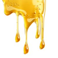 AI generated Honey dripping png isolated on transparent background