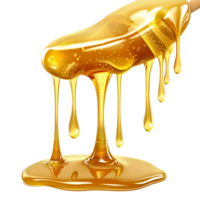 AI generated Honey dripping png isolated on transparent background