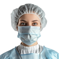 AI generated Doctor wear face mask png isolated on transparent background