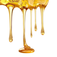 AI generated Honey dripping png isolated on transparent background