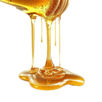 AI generated Honey dripping png isolated on transparent background