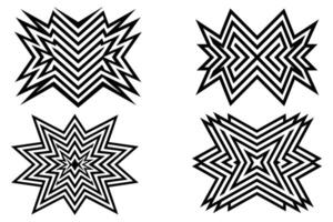 Bold Black Zigzag Lines Criss Cross Against Vector Design On White Background illustration