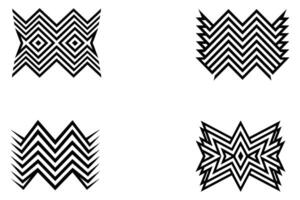 Bold Black Zigzag Lines Criss Cross Against Vector Design On White Background illustration