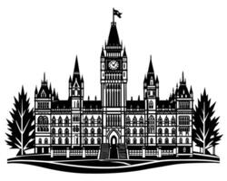 New City Hall Stock Vector Design On White Background illustration