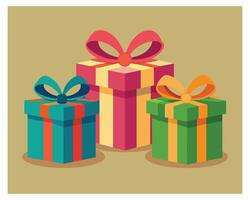 Big pile of colorful wrapped gift boxes stock illustration vector