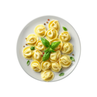 AI generated Italian stuffed pasta isolated on transparent background png