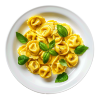 AI generated Italian stuffed pasta isolated on transparent background png