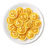 AI generated Italian stuffed pasta isolated on transparent background png