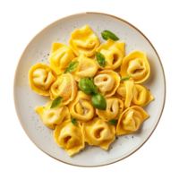 AI generated Italian stuffed pasta isolated on transparent background png