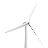 ai généré 3d vent turbine isolé sur transparent Contexte png