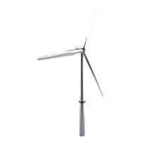 AI generated 3d wind turbine isolated on transparent background png