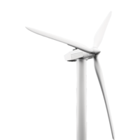 AI generated 3d wind turbine isolated on transparent background png