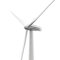 ai généré 3d vent turbine isolé sur transparent Contexte png