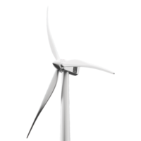 AI generated 3d wind turbine isolated on transparent background png