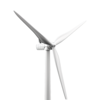 ai gegenereerd 3d wind turbine geïsoleerd Aan transparant achtergrond png