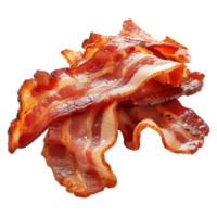 ai généré frit Bacon isolé sur transparent Contexte png