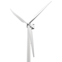 ai generato 3d vento turbina isolato su trasparente sfondo png