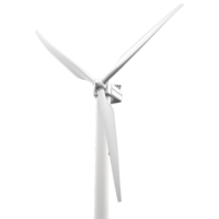 AI generated 3d wind turbine isolated on transparent background png