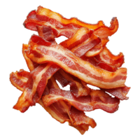 ai generado frito tocino aislado en transparente antecedentes png