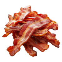 ai gerado frito bacon isolado em transparente fundo png