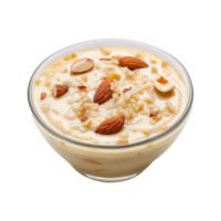 AI generated Tasty creamy kheer isolated on transparent background png