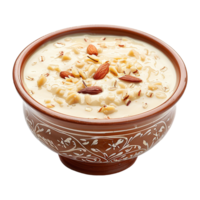 AI generated Tasty creamy kheer isolated on transparent background png