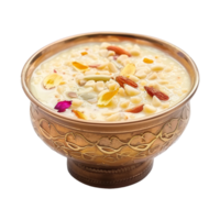 AI generated Tasty creamy kheer isolated on transparent background png