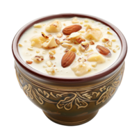 AI generated Tasty creamy kheer isolated on transparent background png