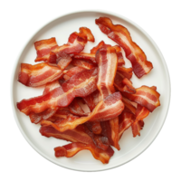 ai generado frito tocino aislado en transparente antecedentes png