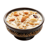 AI generated Tasty creamy kheer isolated on transparent background png