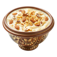 ai gerado saboroso cremoso kheer isolado em transparente fundo png