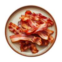 ai généré frit Bacon isolé sur transparent Contexte png