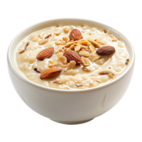 ai gerado saboroso cremoso kheer isolado em transparente fundo png