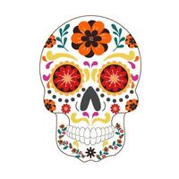 Cinco de Mayo Day of the Dead Skull. Vector illustration graphic element. Isolated background. Cinco de Mayo concept icon.