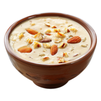 AI generated Tasty creamy kheer isolated on transparent background png