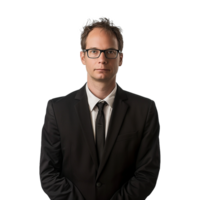 AI generated Man with glass isolated on transparent background png