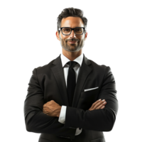 AI generated Man with glass isolated on transparent background png